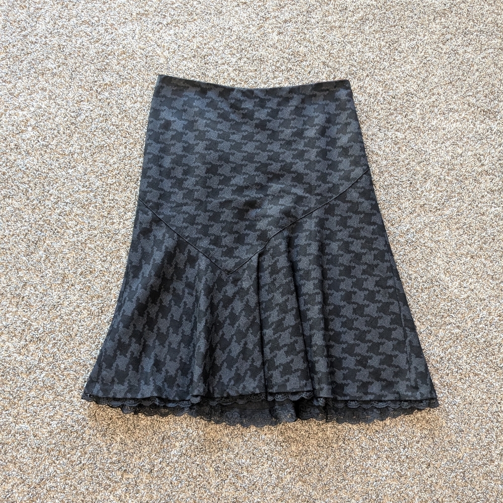 Vintage Y2K 100% Wool Lace Trim Skirt Size 6